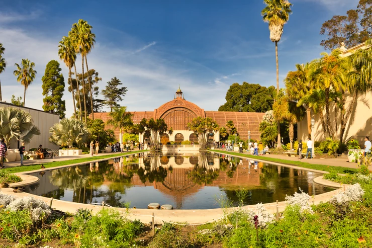 the botanical building and lily pond at Balboa Park