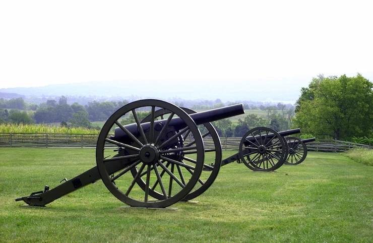 Civil War canon in Gettysburg Pennsylvania