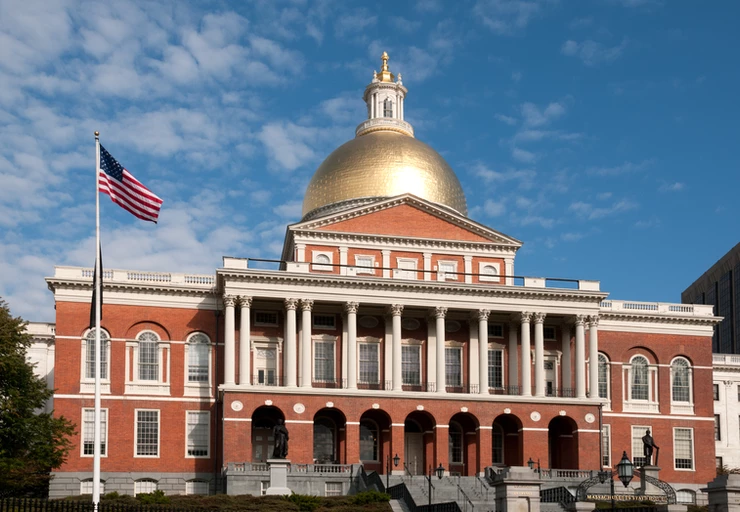 Massachusetts State House, with its iconic golden dome