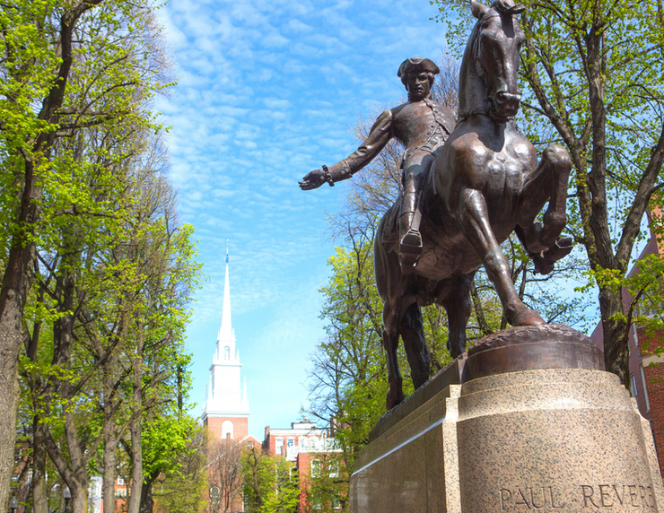 Paul Revere Monument at Old North Church