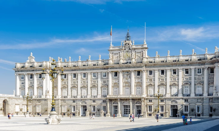 the massive Royal Palace in Madrid