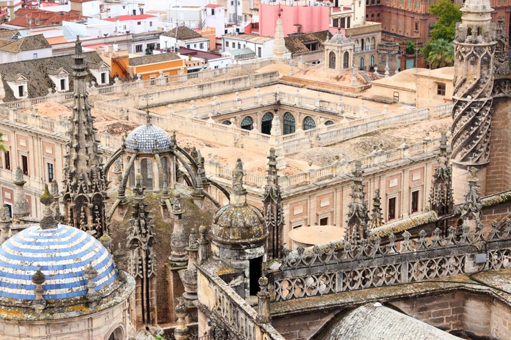 view form the rooftops of Seville Cathedral
