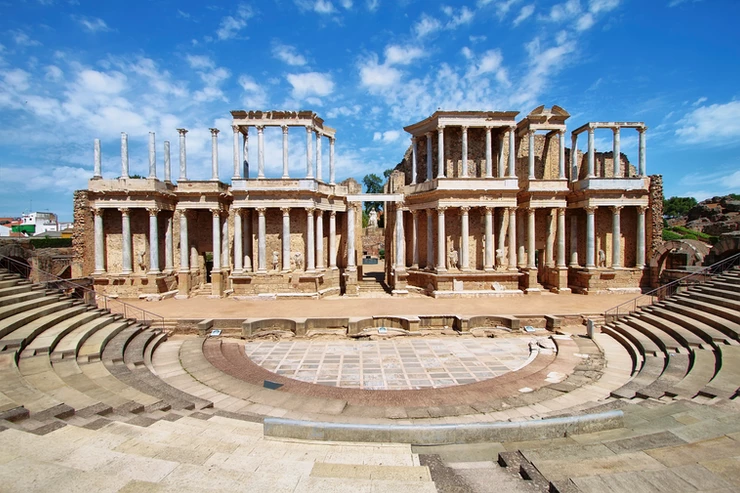 the impressive Roman Theater in Merida