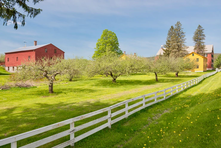 American wooden farms in the Berkshires