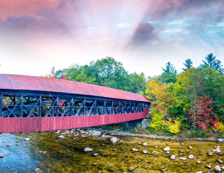 covered bridge in Vermont