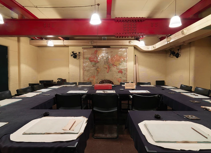 The map room in the Churchill War Rooms.