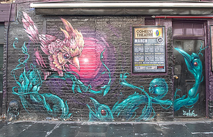 street art in the Shoreditch neighborhood fo London