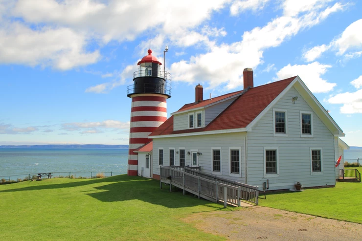West Quoddy Head Lighthouse in Lubec Maine