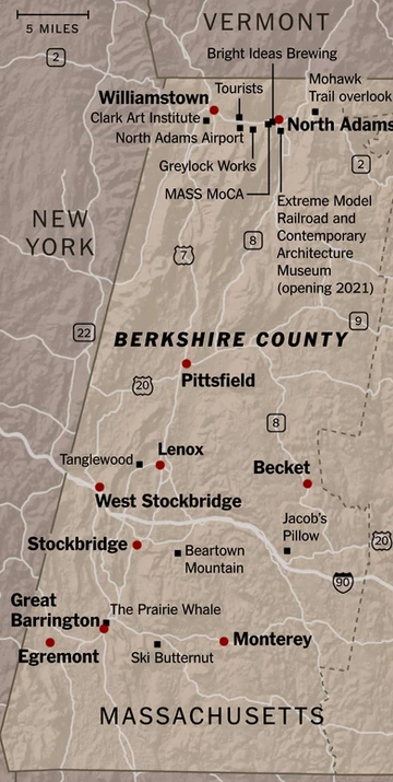 map of the Berkshires