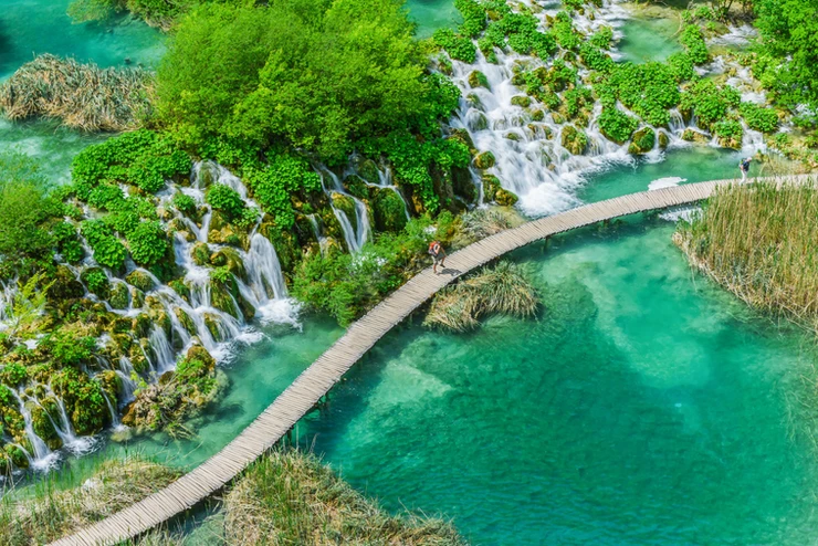 lower lakes of Plitvice Lakes National Park