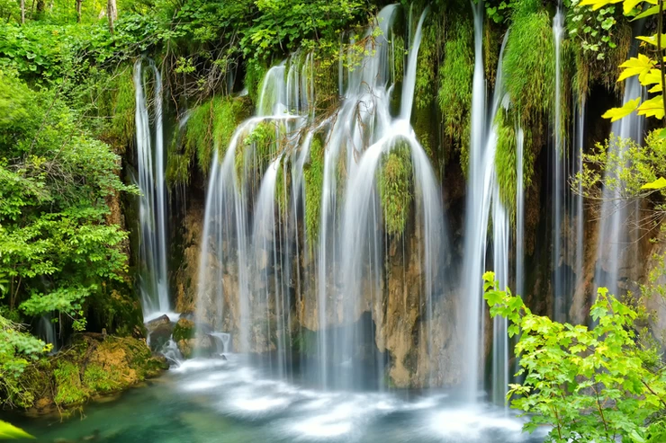 waterfalls on the upper lakes of Plitvice Lakes National Park