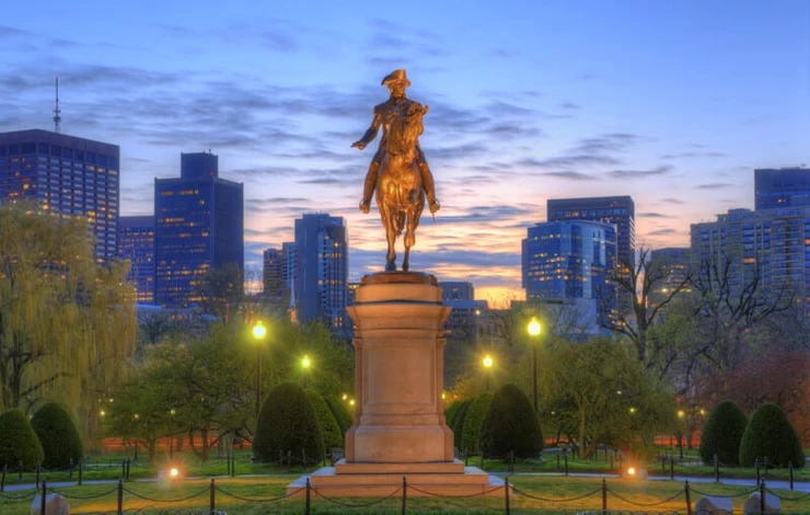 Paul Revere statue in Boston Public Garden