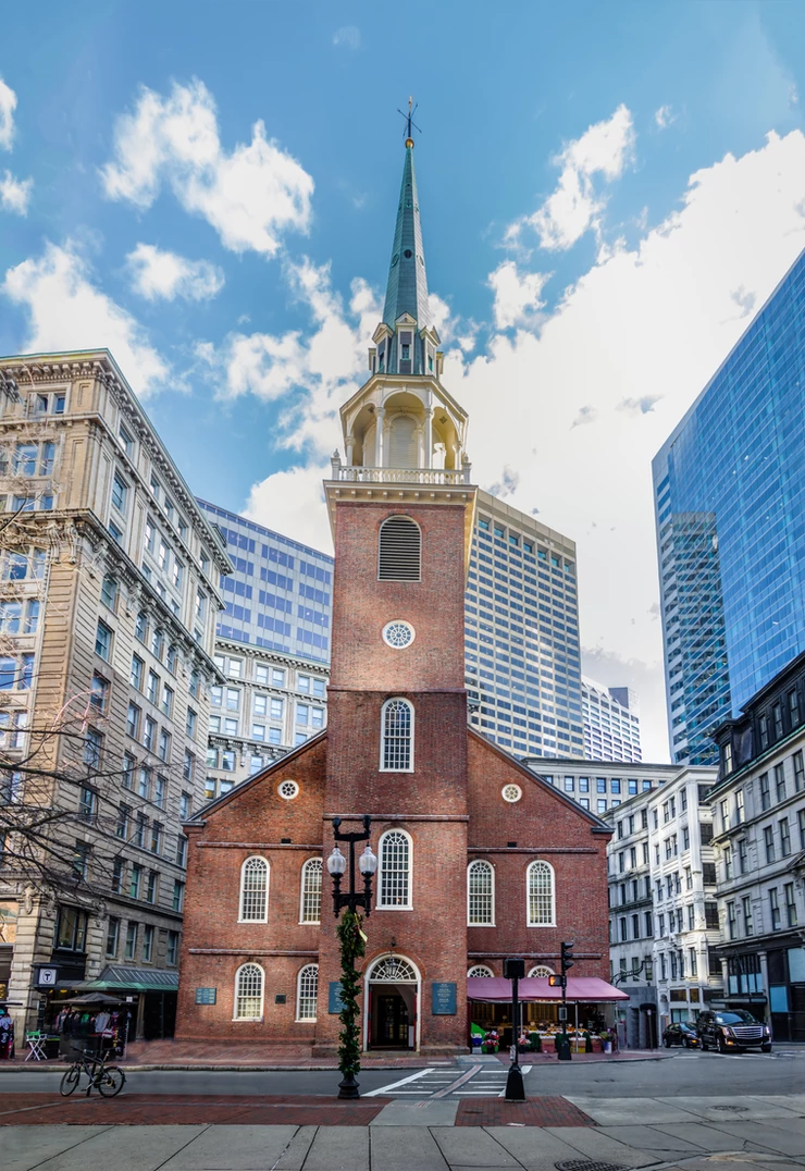 the beautiful Old South Meeting House on Boston's Freedom Trail
