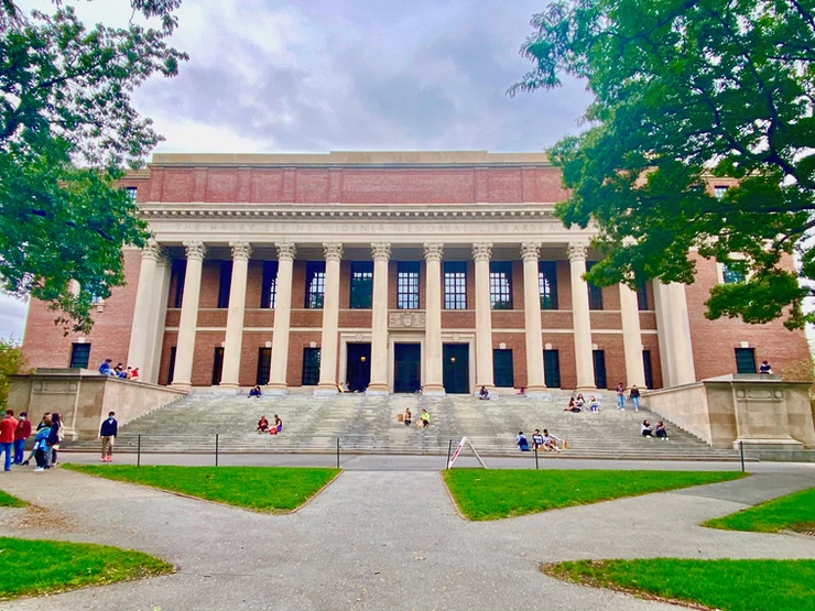 Widener Library in Harvard Yard