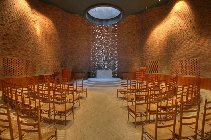 interior of MIT Chapel in Cambridge MA