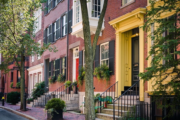 beautiful row homes in Beacon Hill