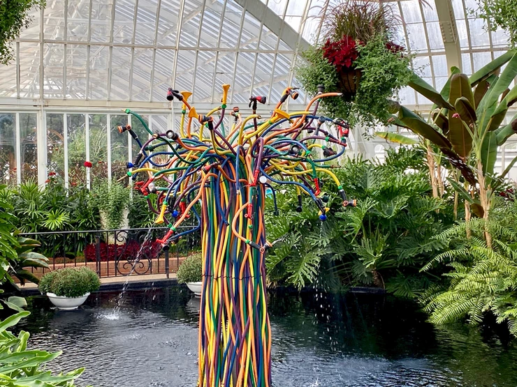 the whimsical water fountain in the Phipps' Victoria Room