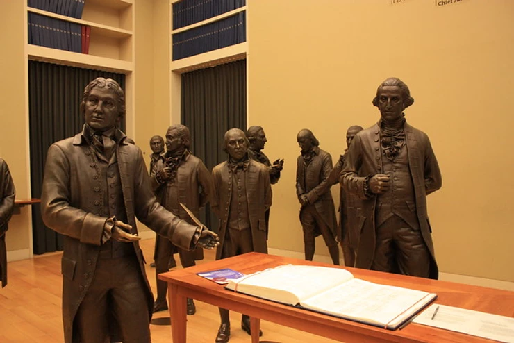 Signers' Hall at the National Constitution Center, a top attraction in Philadelphia for history buffs
