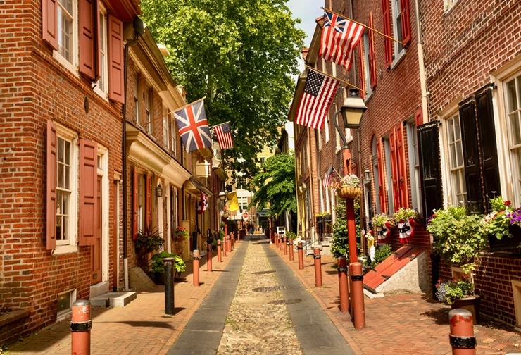 Elfreth's Alley, one of the oldest streets in the United States