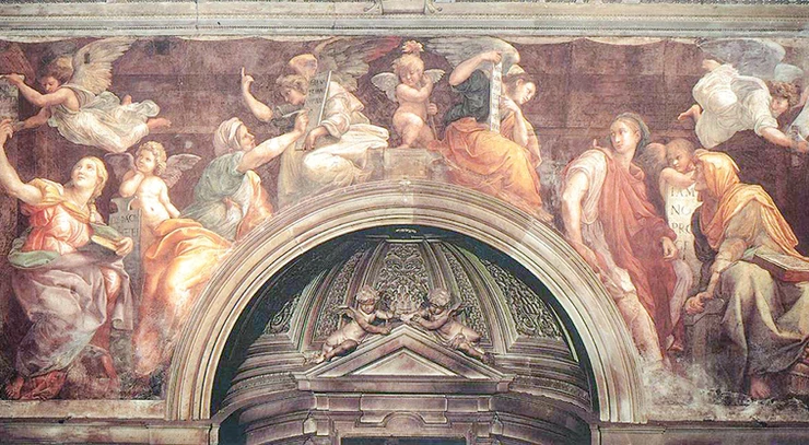the Sibyls fresco by Raphael -- in Santa Maria della Pace