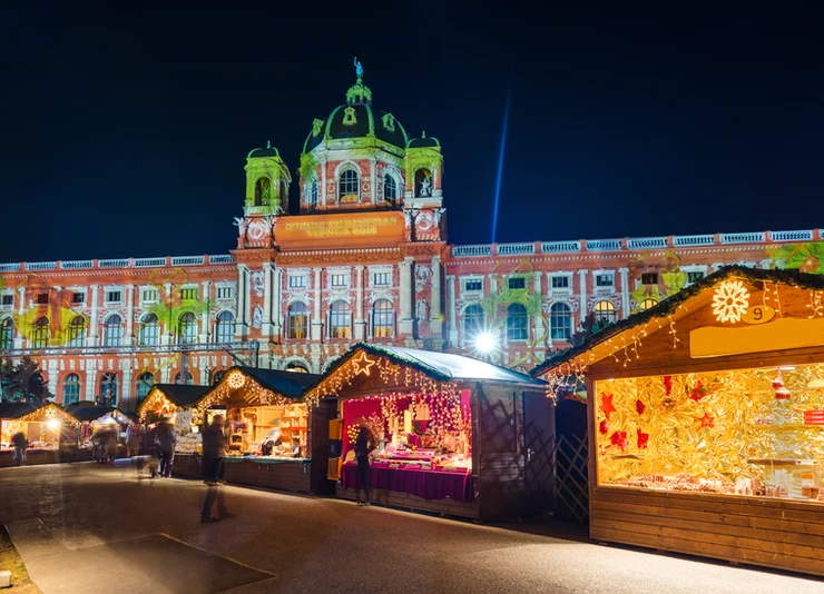 Christmas Market near the Museum Quarter in Vienna