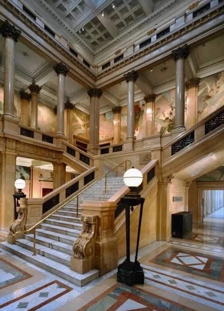 the Grand Staircase in the Carnegie Museum of Art
