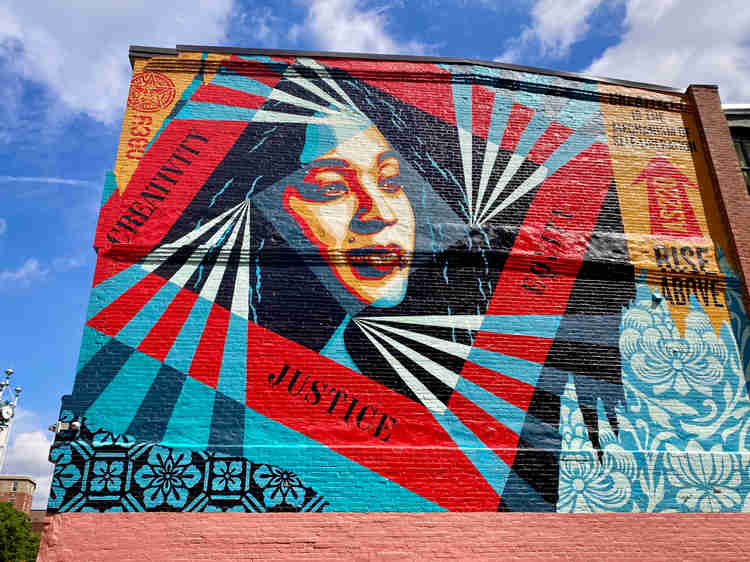 street art mural in Providence's art district