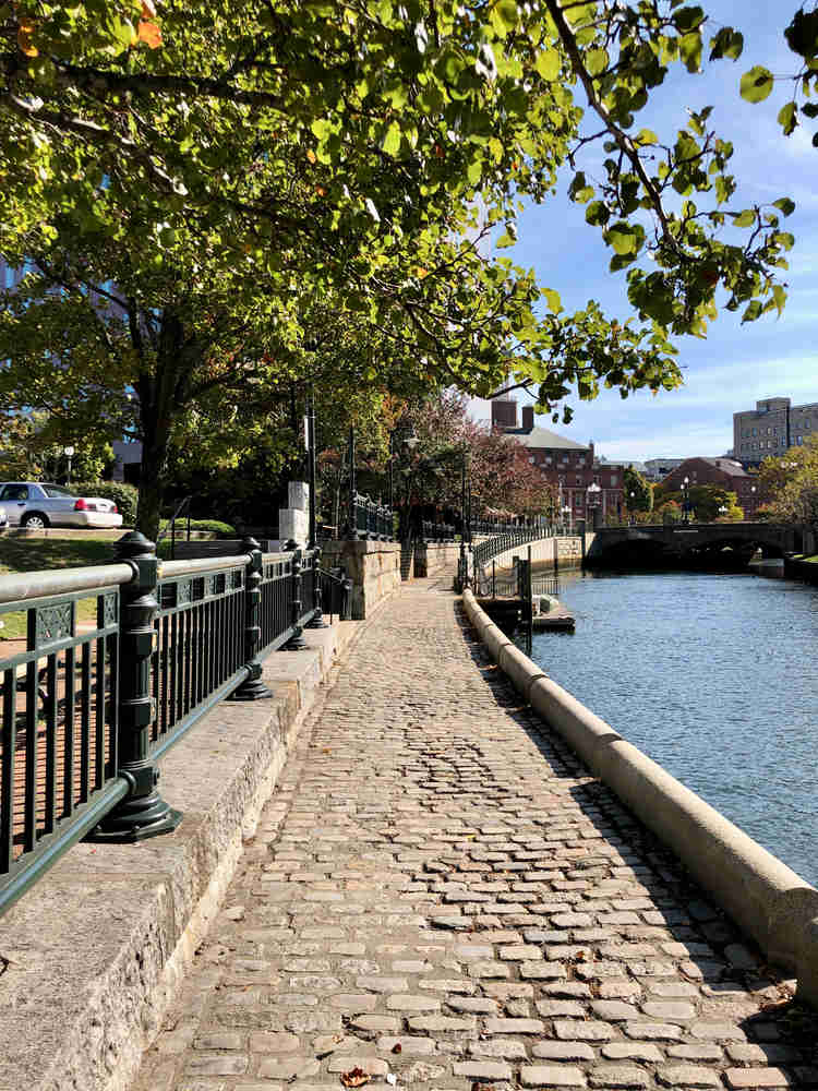 cobbled trail in Waterplace Park