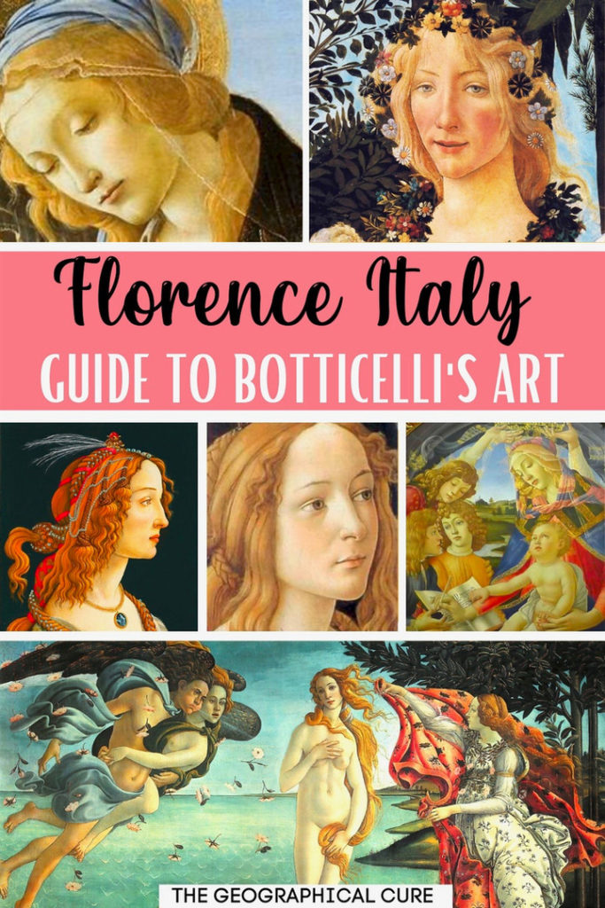 Pinterest pin for guide to Botticelli's art in Florence italy