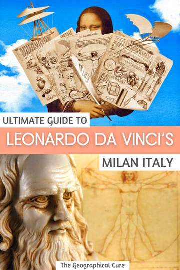 Pinterest pin for Leonardo da Vinci guide to Milan