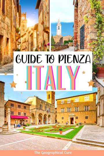 Pinterest pin for guide to Pienza
