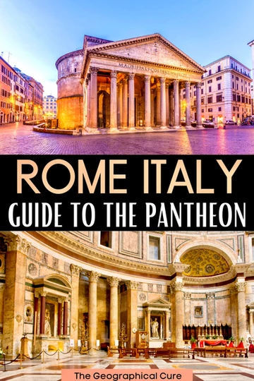 Pinterest pin for guide to visiting the Pantheon in Rome Italy