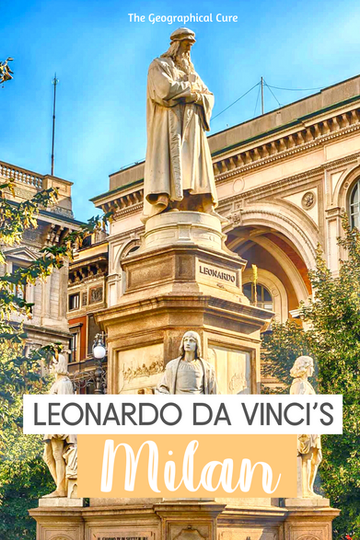 Pinterest pin for the Leonardo da Vinci trail in Milan