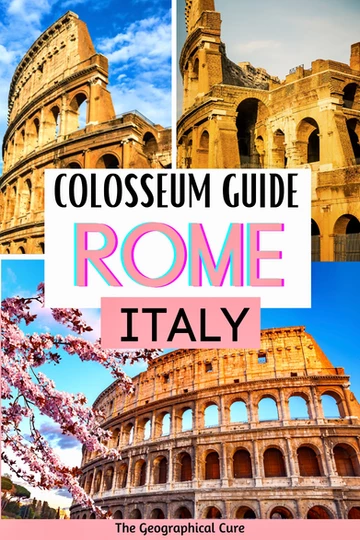 pin for ultimate guide to the Colosseum in Rome Italy
