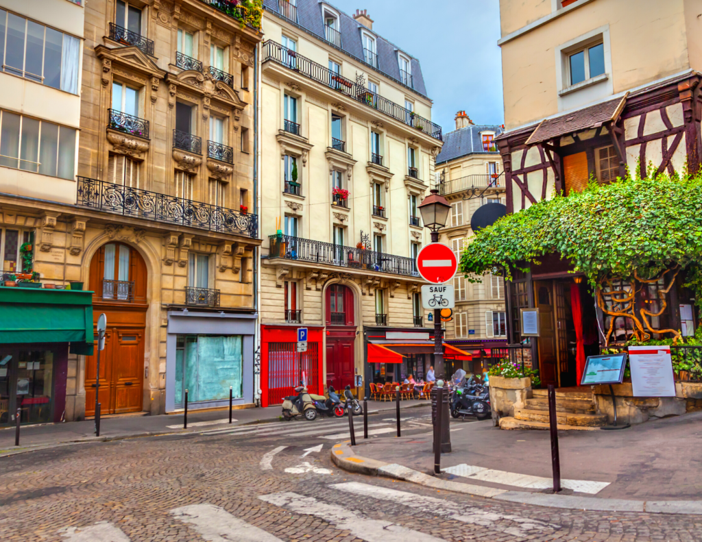 pretty street in Montmartre