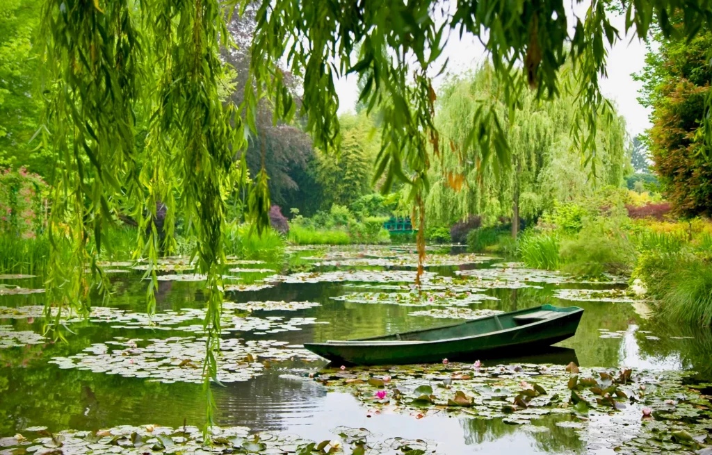 Monet's rowboat on the pond