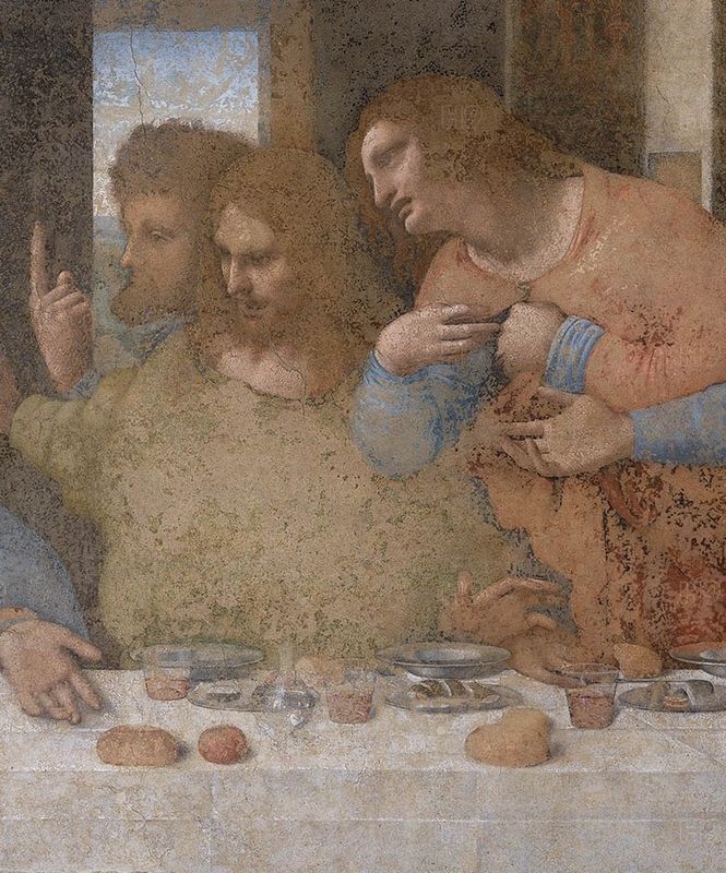 detail of Leonardo's Last Supper