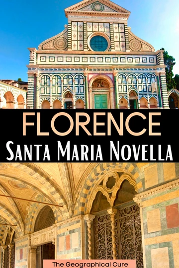 Pinterest pin for guide to Santa Maria Novella in Florence Italy