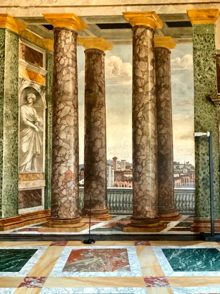 frescos in the Villa Farnesina, a hidden gem in Rome