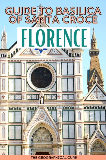 pin for guide to the Basilica of Santa Croce in Florence Italy