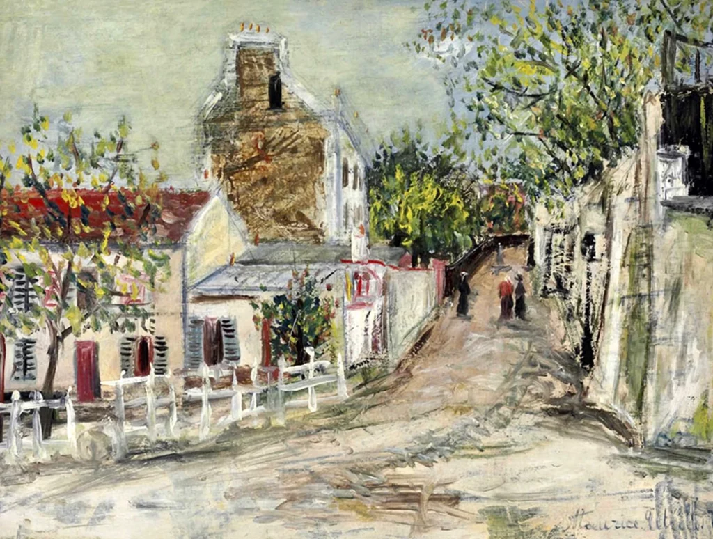Utrillo painting of Montmartre