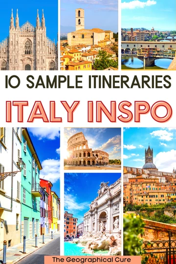 pin for one week in Italy itineraries