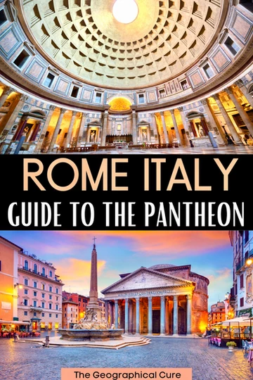 Pinterest pin for guide to the Pantheon in Rome Italy