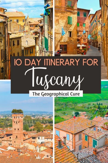 Pinterest pin for 10 days in Tuscany itinerary