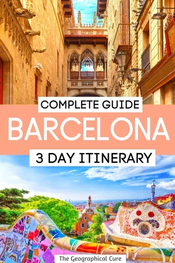 Pinterest pin for 3 days in Barcelona itinerary