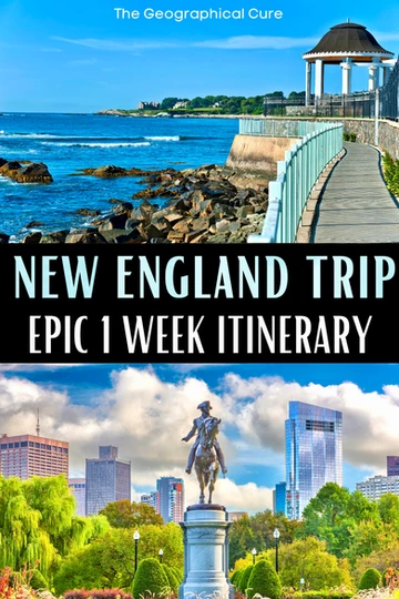 pin for one week itinerary in southern New England