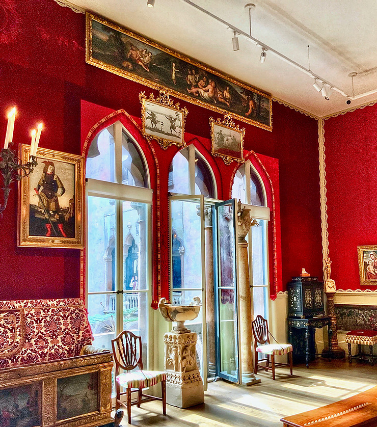 the lavish red Raphael Room