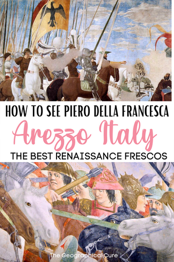 guide to Piero della Francesca's Legend of the True Cross fresco cycle in Arezzo Itlay