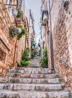 tiny lane in old town