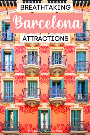 Pinterest pin for landmarks in Barcelona